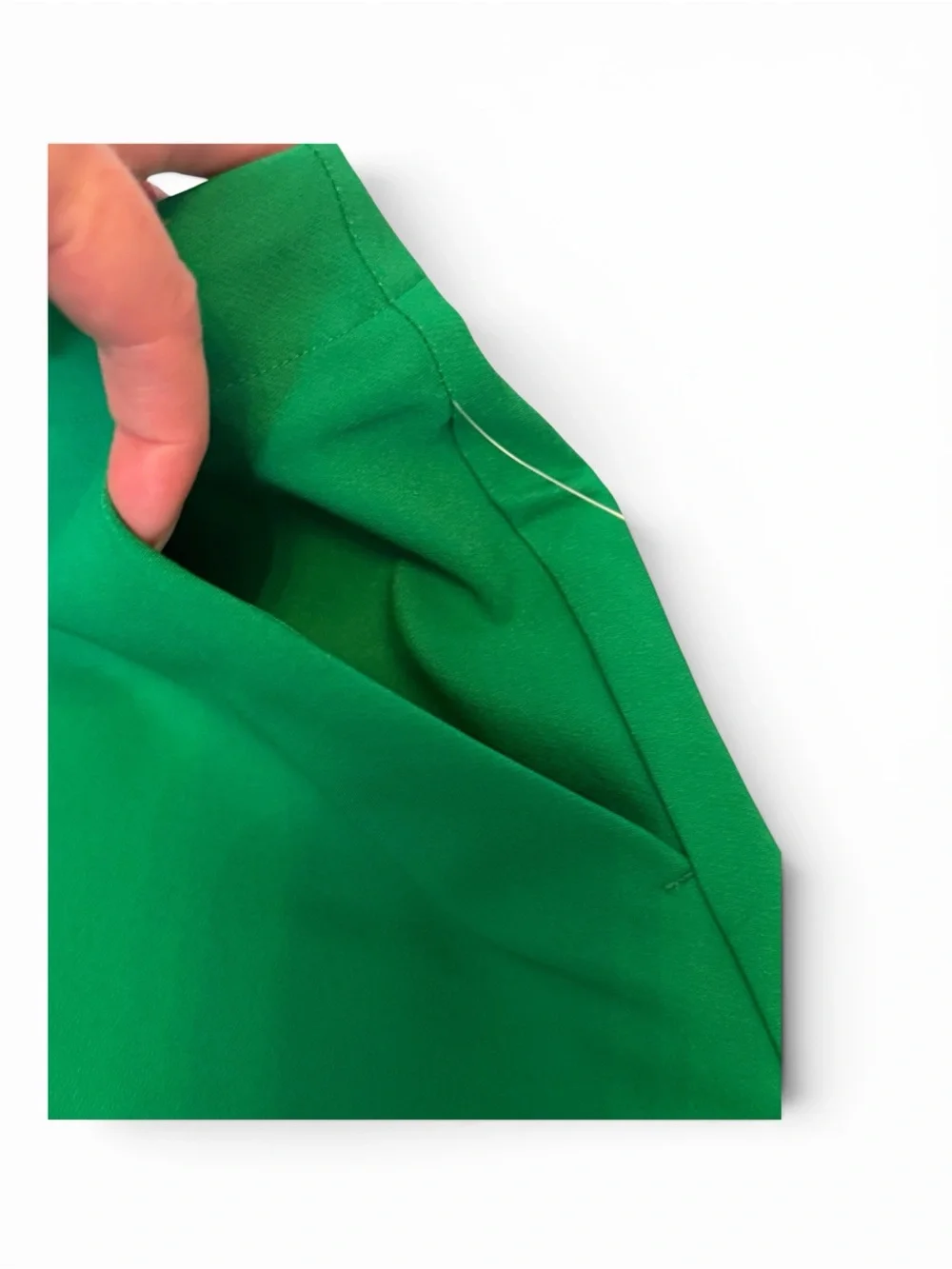 Rachel Zoe Emerald Green High-Waist Tailored Shorts - Picture 4 of 7